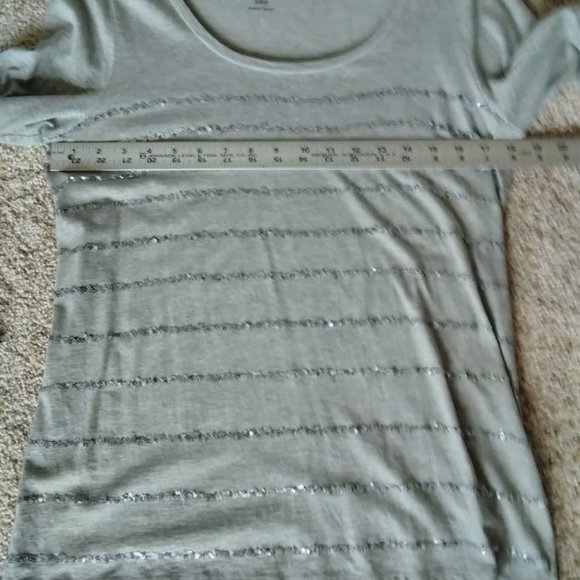 Apt 9 Long Sleeve Embellished Tee Shirt - Picture 5 of 5